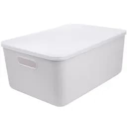 Комплект XL: ящик для зберігання МВМ My Home FH-13 XL 360х257х160 мм та кришка FH-16 світло-сірий (FH-13/FH-16 LIGHT GRAY)