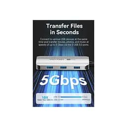 Концентратор Vention USB 3.1 Type-C to HDMI 4K60Hz/USB 3.0x3/PD 100W 5-in-1 (TQDHB) - мініатюра 5