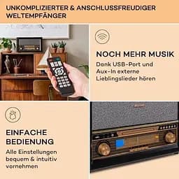 Стереосистема ретро Auna Belle Epoque Retro Stereo (10040055) - мініатюра 5