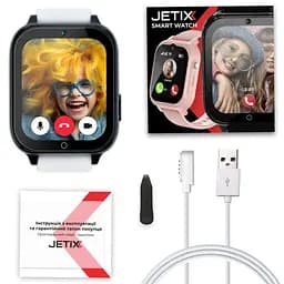 Смарт-годинник JETIX DF100 Pro з 4G відеодзвінком, вібродзвінком і вологозахистом IP67 — White - мініатюра 9