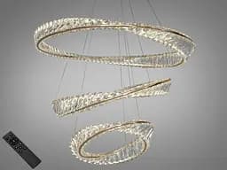 Подвесной светильник LED Diasha 548/800+600+400G 184 Вт, 10120 лм, золото, диаметр 80 см, современный стиль, IP20