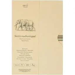 Склейка для ескізів у папці SM-LT Art Authentic А4 135г/м2 80л коричневий колір