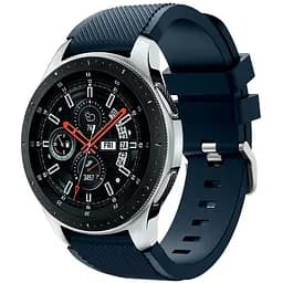 Силіконовий ремінець Watchbands для Samsung Galaxy Watch 46mm Silver - синій (WB001DARKBLUE346)