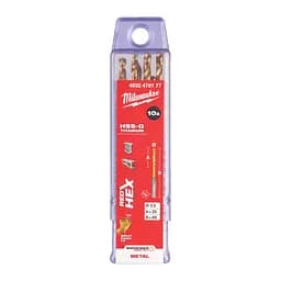 Свердло по металу RedHEX SHOCKWAVE HSS-TiN MILWAUKEE, діаметр 3,5х69х25мм, (10шт), пластикова коробка