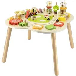 Дерев'яний розвиваючий столик Viga Toys Ферма (44657)