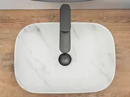 Умивальник Rea Belinda 46x32 marble mat (REA-U8702), Матова - мініатюра 5