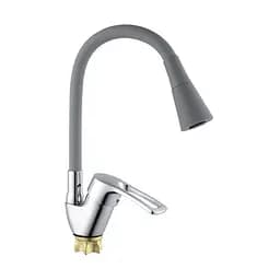 Смеситель для кухни с силиконовым изливом Champion YUB 011-181 MI6422 Хром