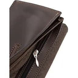 Шкіряне портмоне Elegante шоколад матовий GRANDE PELLE 20х11х2 см acs0032196 - мініатюра 5