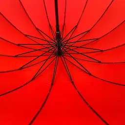Жіноча парасолька-палиця напівавтомат Toprain 100 см червона - мініатюра 6