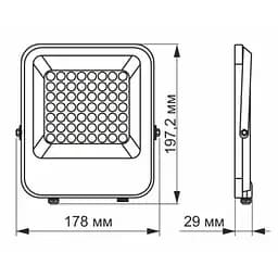Прожектор Videx LED PREMIUM VIDEX F2 30W 5000K (VL-F2-305G) - мініатюра 2