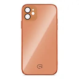 Чехол панель-накладка для Apple iPhone 11, Replica MagSafe, оранжевый, противоударный защитный чехол с магнитным кольцом MagSafe, защита всего корпуса, TPU+PC, зеркальный, выступающий бортик вокруг экрана, ArmorStandart (ARM76170)