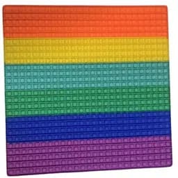 Сенсорна іграшка Pop it 50 см квадрат гігант 675 пупирок великий XXXL різнокольоровий