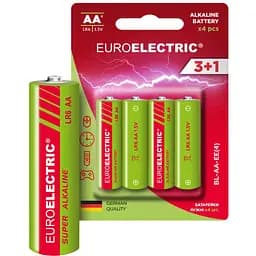 Батарейки Euroelectric AA LR6 1,5V, 4 шт. - мініатюра 3