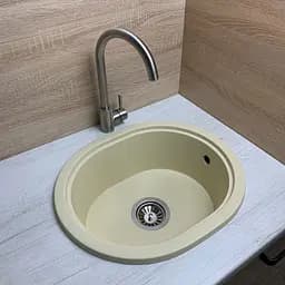Кухонна мийка Adamant CIRCUM ivory 500x425x180 мм, без крила 50 см - мініатюра 2