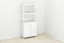Етажерка 3/60 Ferrum-decor Серії Конект з тумбою 144x60x28 Білий ДСП (FRD-104449) - мініатюра 2