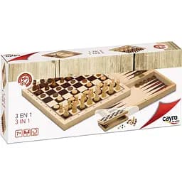 Настільна гра CAYRO 3 в 1: шахи, шашки, нарди (648)