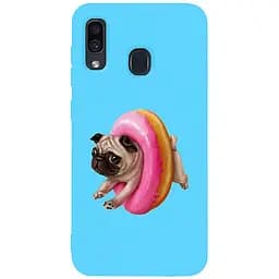 Чохол-накладка Toto Matt TPU 2 mm Print Case Samsung Galaxy A20/A30 #34 Dog Donat Sky Blue