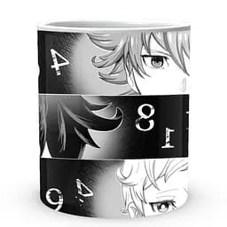 Кухоль GeekLand The Promised Neverland Обіцяний Неверленд Норман Емма Рей Очі та номери NV 02.452 330 мл білий - мініатюра 2
