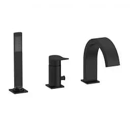 Смеситель на борт ванны Paffoni Tilt black matt TI040NO, Черный матовый