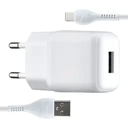 Мережевий зарядний пристрій Hoco C96A single port charger set ( iP ) ( EU ) Білий