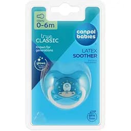 Пустушка Canpol babies Space латексна кругла  0-6 міс. синя (23/221_blu_new) - мініатюра 3