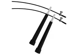 Швидкісна скакалка EasyFit Speed ​​Cable Rope 3 м зі сталевим тросом чорна (EF-2039-BK) - мініатюра 4