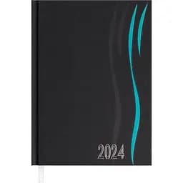 Щоденник датований Buromax Wave 2024 A5 бірюзовий (BM.2147-06)