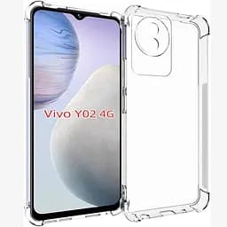 TPU чохол Getman Ease logo посилені кути Full Camera для Vivo Y02 Безбарвний прозорий