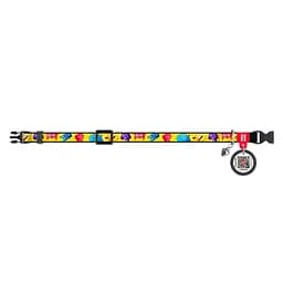 Нашийник для котів Waudog Nylon Мохнаті монстри з QR паспортом XS 20-30x1 см - мініатюра 2