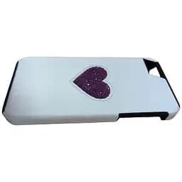 Чохол-накладка Deos для IPhone 5/5s Cyclamen Opal Swarovski Heart білий