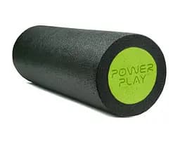 Массажный ролик (роллер) гладкий PowerPlay 4021 Fitness Roller Черно-зеленый (45x15 см) (PP_4021_BL/Green_(45*15))