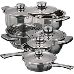 Набір каструль з кришками та сковорідкою Z.P.T. International Z.P.-1719, 19 предметів