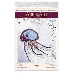 Набір для вишивання бісером прикраси Медуза на натуральному полотні Abris Art 15х21х1 см tvo0009293