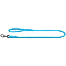 Повідець для собак Waudog Glamour, шкіряний, круглий, 122х0,8 см, блакитний - мініатюра 2