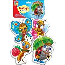 Бэби пазлы Веселые букашки VT1106-82 (укр)