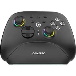Геймпад GamePro с зарядной станцией BT 5.3/USB/2.4 ГГц (Switch/PC/iOS/Android) RGB Black (GPX13BDOC)