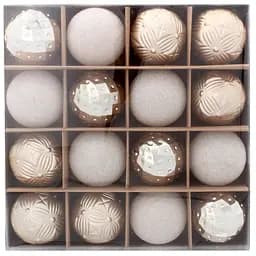 Комплект ялинкових куль Chomik мікс 6 см 16 шт. шампань (5900779853140_1)