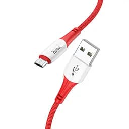 Кабель Hoco Micro USB Ferry charging data cable X70, 1 метр красный