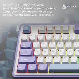 Клавіатура Ajazz AK980 V2 Gift Switch V2 Wireless/Bluetooth/USB UA White/Blue (AK980-V2-G-PWB) - мініатюра 12