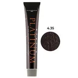 Професійна стійка крем-фарба для волосся Hipertin Platinum 4.35 шатен золотисто-червоний 60 мл