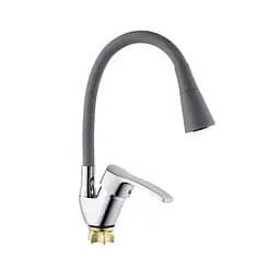 Смеситель для кухни с силиконовым изливом Champion YUB 011-279 MI6425 Хром