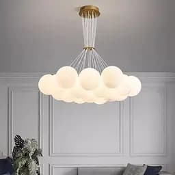 Люстра-пучок на 19 білих плафонів Ø 75 см | Line F | Арт. 1519/19 GD