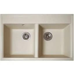 Гранітна кухонна мийка Romzha Valuri 78-2D Avena (501) з двома чашами