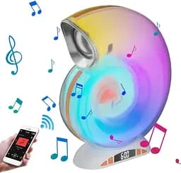 Бездротова розумна колонка нічник Равлик Conch Music Light 4 в 1 портативний RGB світильник з Bluetooth - мініатюра 8