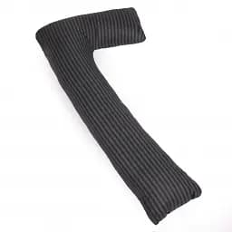 Подушка для вагітних та відпочинку MirSon Г-подібна №5002 Color Line Stripe Black 140х40х20 см чорна (2200010969535) - мініатюра 2