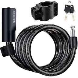 Велозамок Rockbros міцний протиугінний тросовий кільцевий