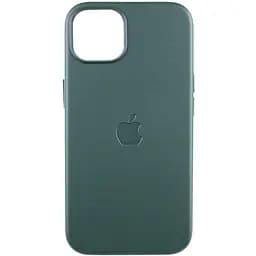 Шкіряний чохол Leather Case (AAA) with MagSafe and Animation для Apple iPhone 13 (6.1) Sequoia Green