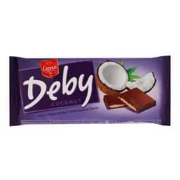 Какао-плитка Leona з кокосовою начинкою Deby 90 г