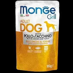 Вологий корм Monge Dog Grill курка з індичкою, 100 г (70013116) - мініатюра 2