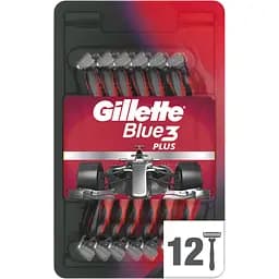 Одноразові станки для гоління (бритви) чоловічі Gillette Blue3 Plus Nitro 12 шт.